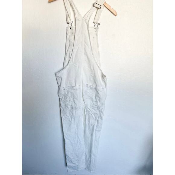 COH Citizens of Humanity Overalls Denim Jeans Medium White Cropped - Picture 3 of 8
